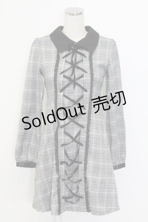 画像: Rojita / フロントスピンドルワンピース  グレー T-25-12-14-022-LO-OP-SA-ZT155