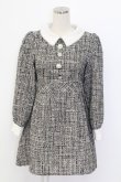 画像1: evelyn / ビジューボタンツイードワンピース  グレー T-25-12-14-023-LO-OP-SA-ZT (1)