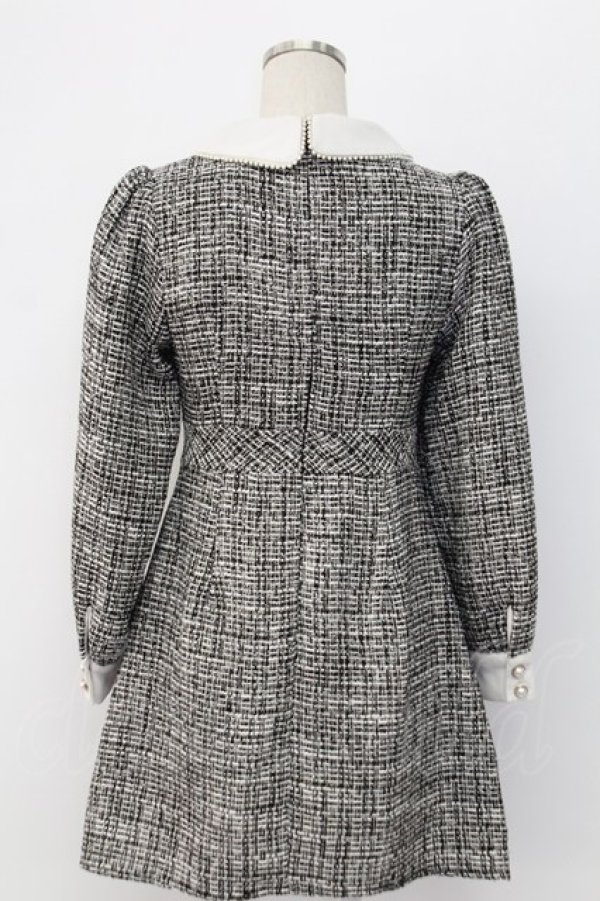 画像2: evelyn / ビジューボタンツイードワンピース  グレー T-25-12-14-023-LO-OP-SA-ZT (2)