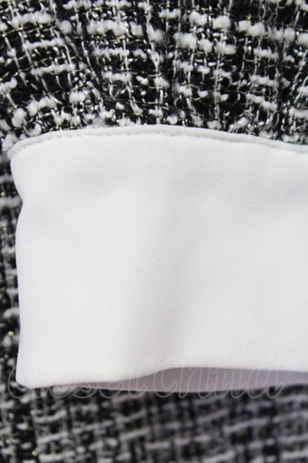 画像8: evelyn / ビジューボタンツイードワンピース  グレー T-25-12-14-023-LO-OP-SA-ZT (8)