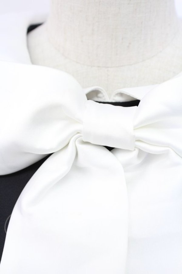 画像3: Jamie エーエヌケー / サイド編み下げケープワンピース  黒Ｘ白 T-25-12-14-024-LO-OP-SA-ZT (3)