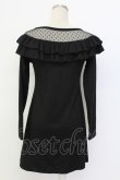 画像2: MA*RS / パール&ドットチュールワンピース  黒Ｘ白 T-25-12-14-025-EL-OP-SA-ZT (2)