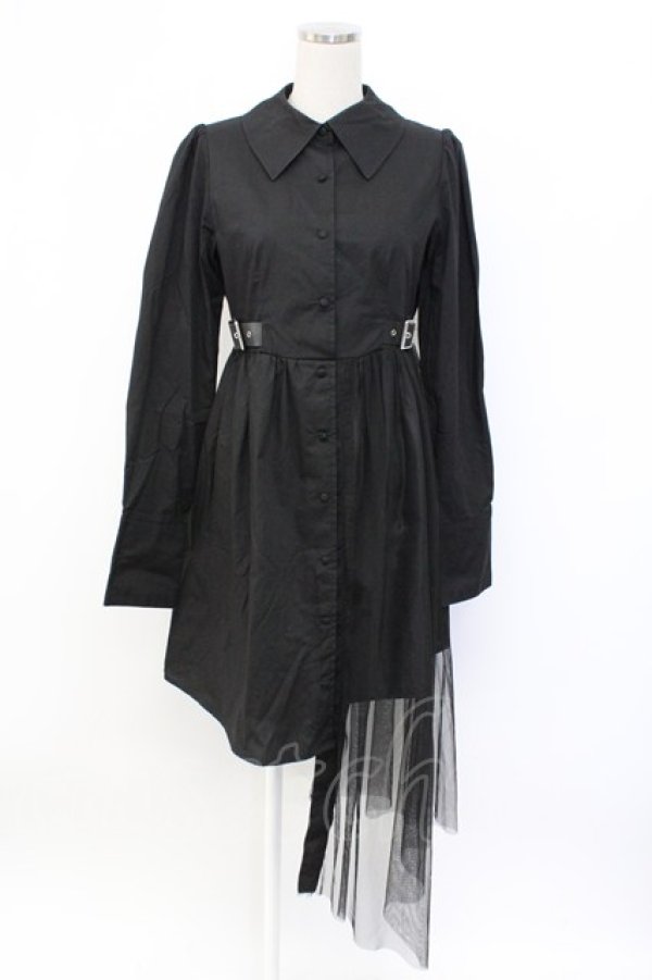 画像1: Jamie エーエヌケー / チュールスカート付きワンピース  ブラック T-25-12-14-026-LO-OP-SA-ZT (1)