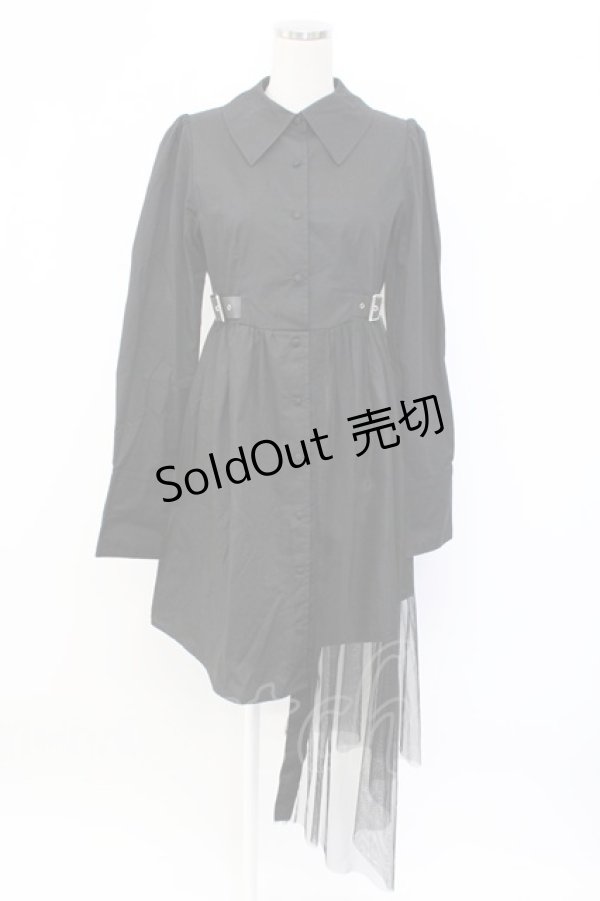 画像1: Jamie エーエヌケー / チュールスカート付きワンピース  ブラック T-25-12-14-026-LO-OP-SA-ZT020 (1)