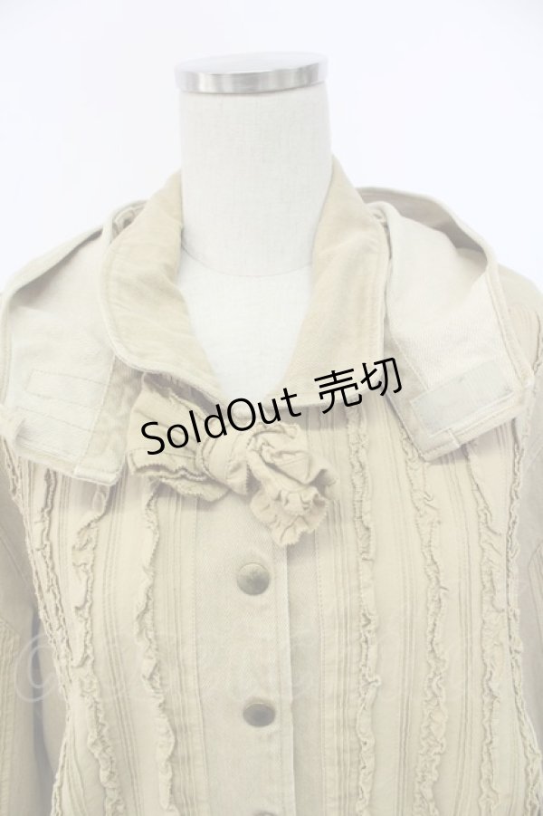 画像5: KANEKO ISAO / 縦フリル&ピンタックブルゾン  ベージュ T-25-12-14-028-EL-JA-SA-ZT (5)