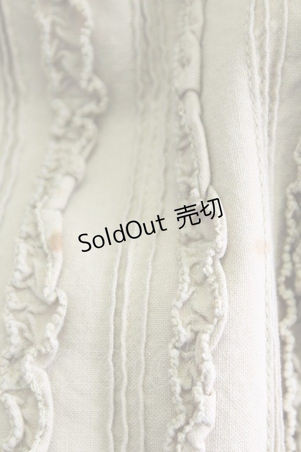 画像10: KANEKO ISAO / 縦フリル&ピンタックブルゾン  ベージュ T-25-12-14-028-EL-JA-SA-ZT (10)