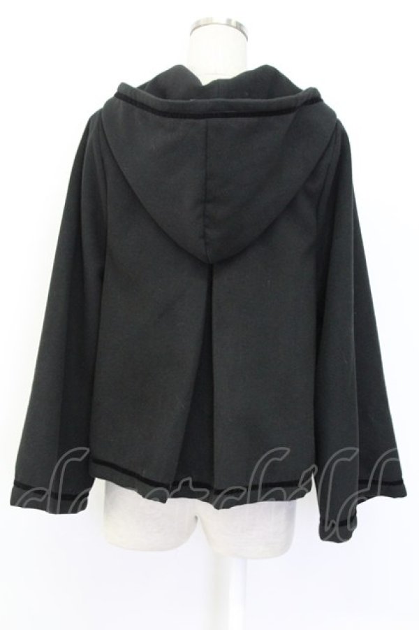 画像2: Amavel / 古の魔術書フードポンチョコート  黒 T-25-12-14-029-CA-CO-SA-ZT (2)