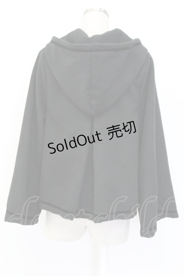 画像2: Amavel / 古の魔術書フードポンチョコート  黒 T-25-12-14-029-CA-CO-SA-ZT-CC053 (2)