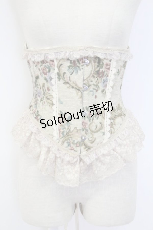 画像1: PrivateSquare. / 小花ブーケ柄ゴブランコルセット Ｍ ベージュ T-25-12-14-031-LO-TO-SA-ZT (1)