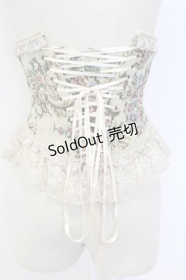 画像2: PrivateSquare. / 小花ブーケ柄ゴブランコルセット Ｍ ベージュ T-25-12-14-031-LO-TO-SA-ZT (2)