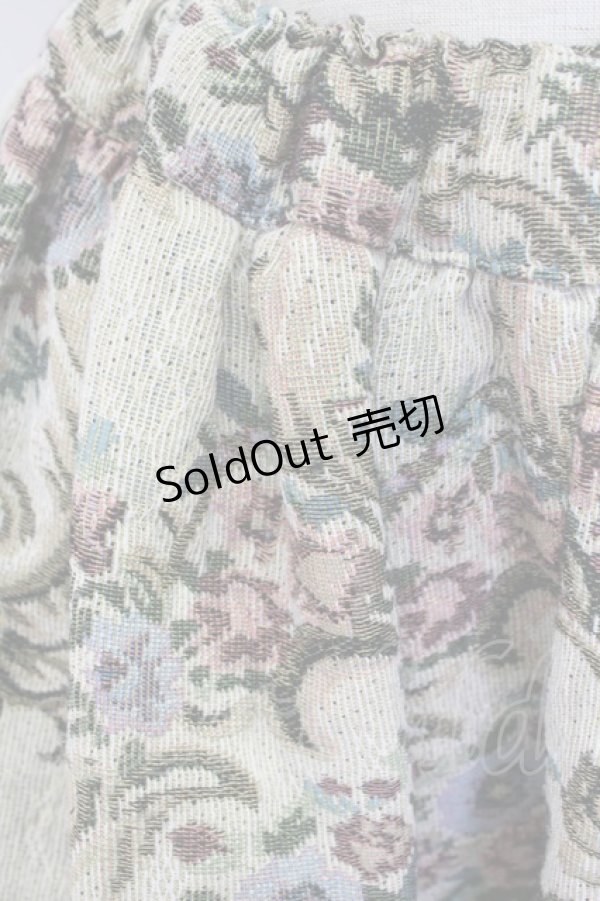 画像5: PrivateSquare. / 小花ブーケ柄ゴブランロングスカート M ベージュ T-25-12-14-032-LO-SK-SA-ZT (5)