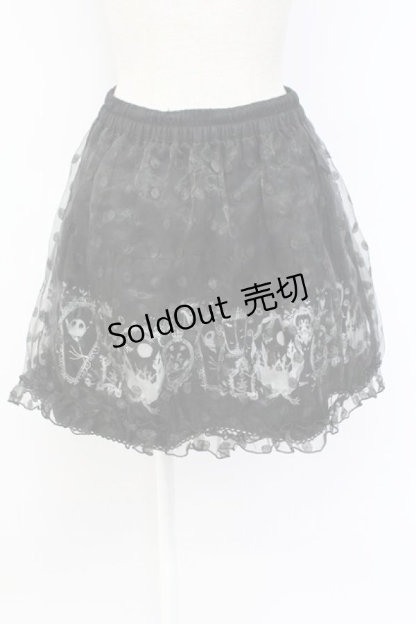 画像1: PUTUMAYO / ナイトメアー・ビフォア・クリスマス スカート  黒 T-25-12-14-038-PT-SK-SA-ZT (1)