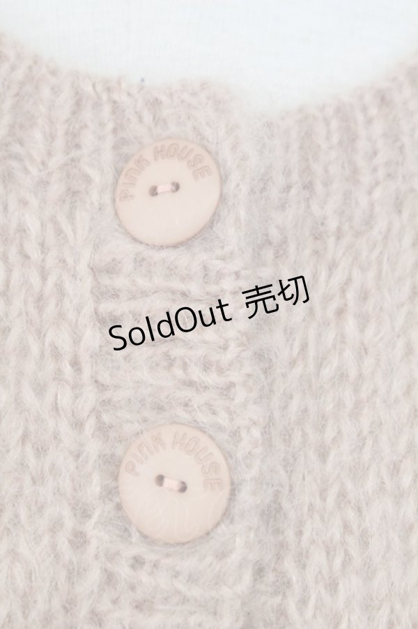 画像5: PINK HOUSE / カゴ入り編みぐるみクマ付きモヘアカーディガン  ピンク T-25-12-14-006-LO-TO-SA-ZT147 (5)