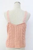 画像2: PINK HOUSE / ニットキャミソールトップス  ピンク T-25-12-14-007-LO-TO-SA-ZT (2)