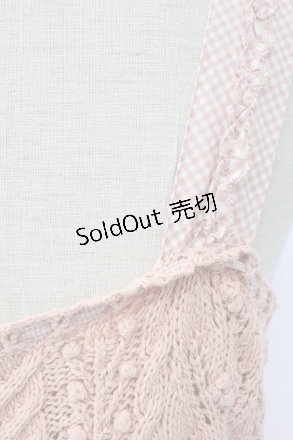 画像3: PINK HOUSE / ニットキャミソールトップス  ピンク T-25-12-14-007-LO-TO-SA-ZT (3)