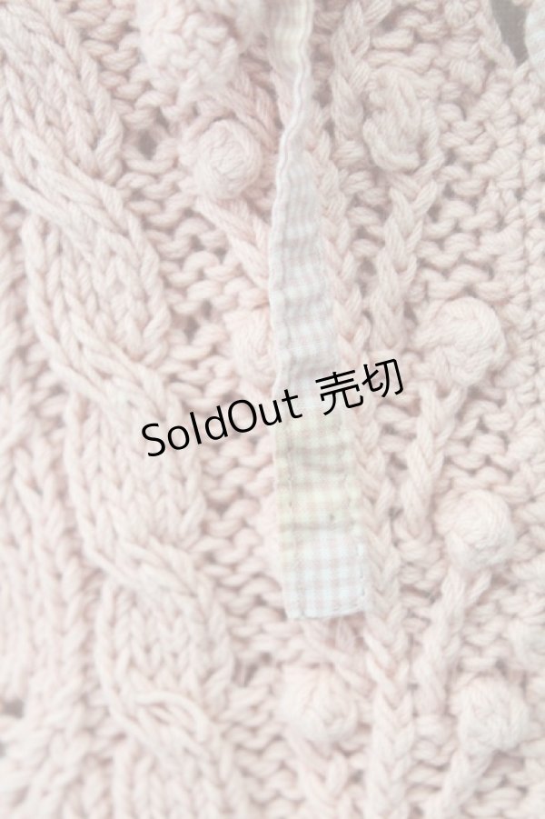 画像4: PINK HOUSE / ニットキャミソールトップス  ピンク T-25-12-14-007-LO-TO-SA-ZT (4)