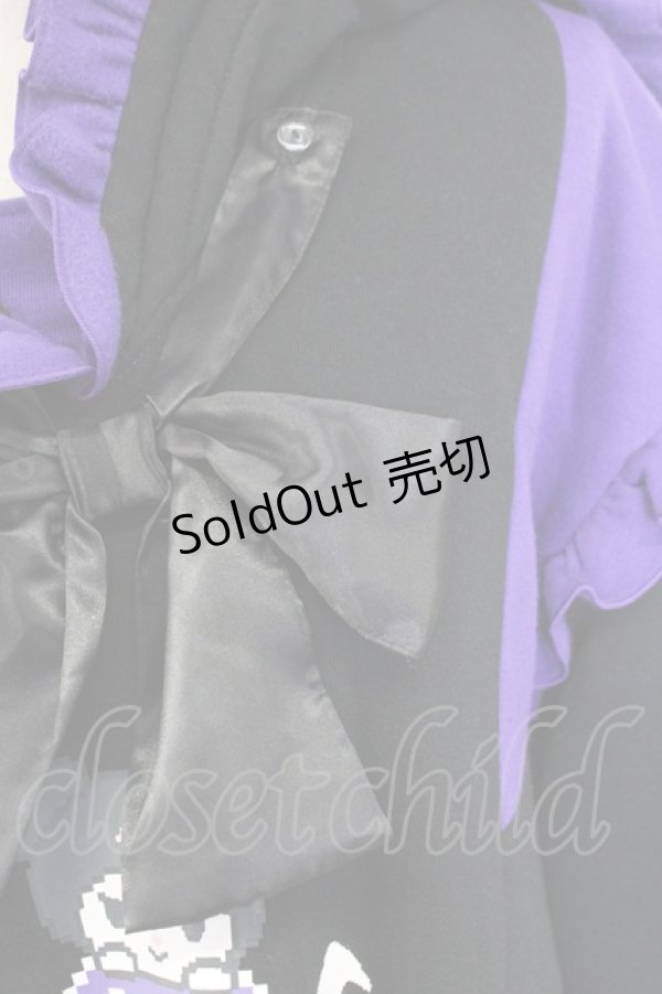 画像7: NOEMIE / Kuromiスウェットセーラーワンピース  黒Ｘ紫 T-25-12-14-010-LO-OP-SA-ZT (7)