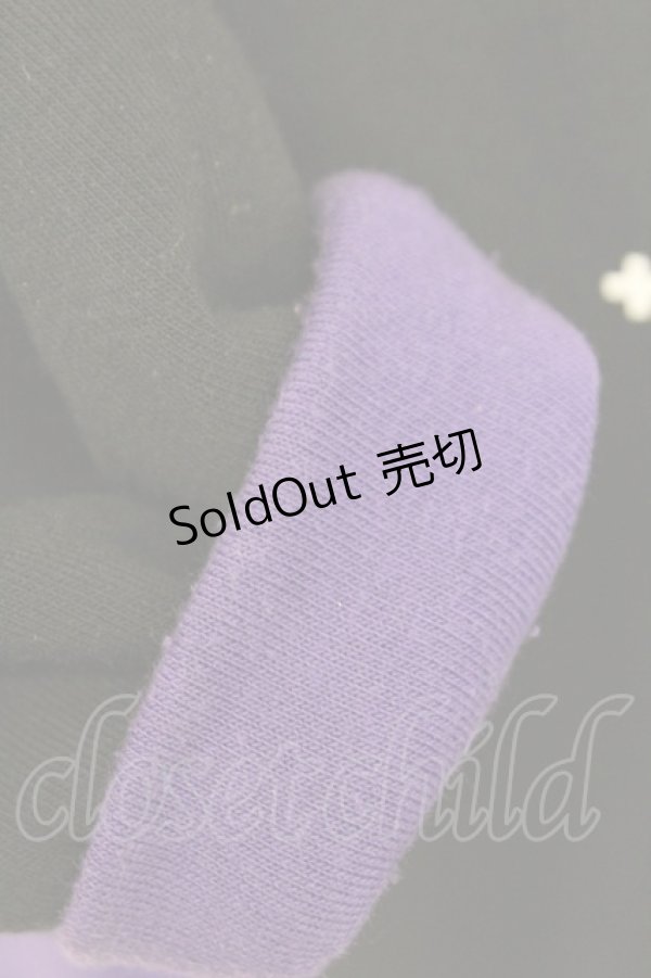 画像8: NOEMIE / Kuromiスウェットセーラーワンピース  黒Ｘ紫 T-25-12-14-010-LO-OP-SA-ZT (8)