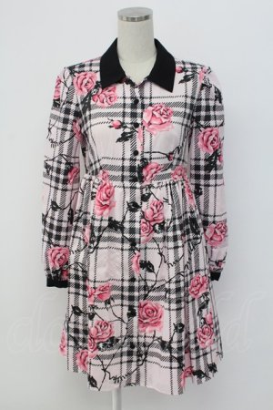 画像: MILK / ラヴィアンローズワンピース  ベビーピンクベース T-25-12-14-012-ML-OP-SA-ZT