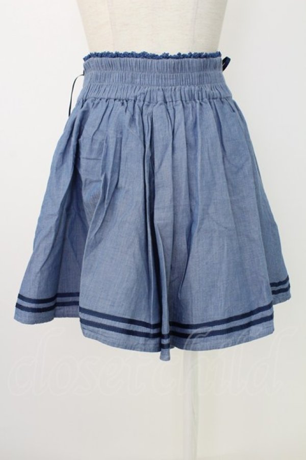 画像2: axes femme / サイド編み上げショートパンツ  サックス T-25-12-17-034-AX-PA-SA-ZT (2)