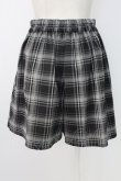 画像2: axes femme / レースポケットデザインチェックショートパンツ  グレー T-25-12-17-035-AX-PA-SA-ZT (2)