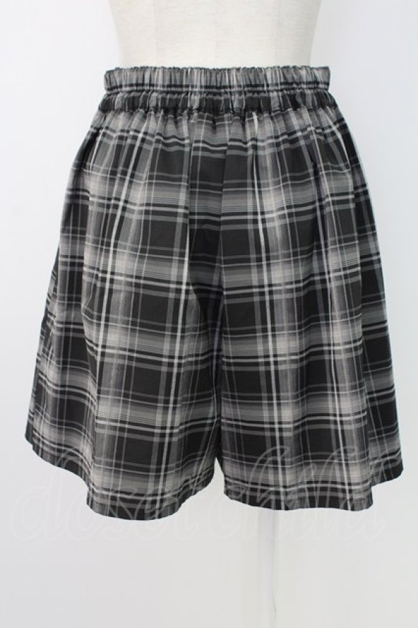 画像2: axes femme / レースポケットデザインチェックショートパンツ  グレー T-25-12-17-035-AX-PA-SA-ZT (2)