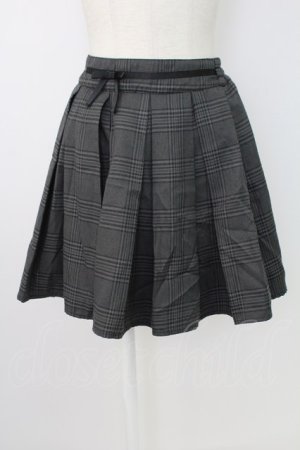 画像: axes femme / チェックショートパンツ  グレーＸ黒チェック T-25-12-17-036-AX-PA-SA-ZT