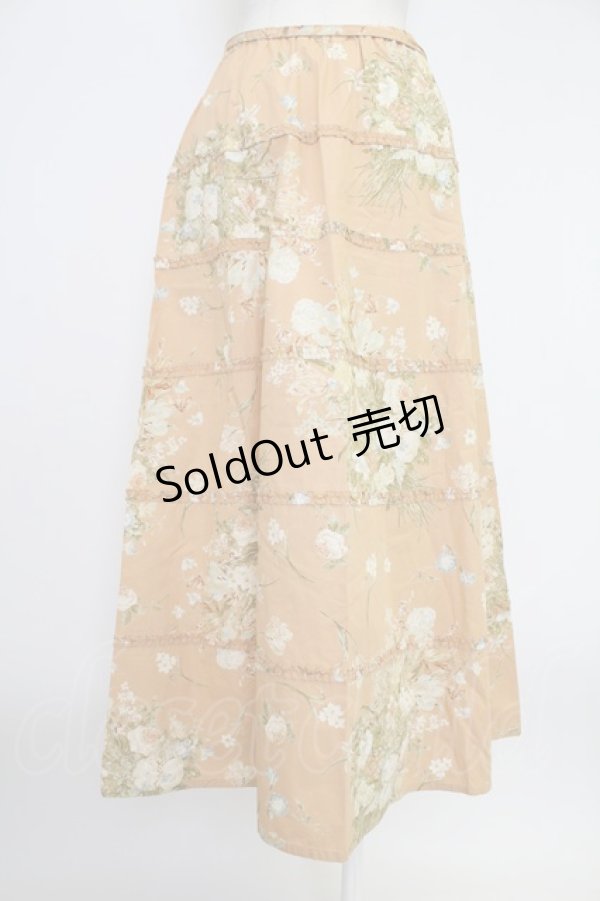 画像2: KANEKO ISAO / ブーケ柄&フリルスカート  オレンジ T-25-12-17-039-EL-SK-SA-ZT (2)