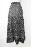 画像2: KANEKO ISAO / フラワー刺繍ドットスカート  ブラック T-25-12-17-048-EL-SK-SA-ZT (2)