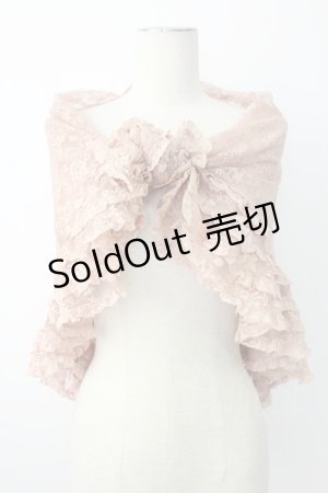画像: PINK HOUSE / 総レース大判スカーフ  ピンク T-25-12-17-050-LO-ZA-SA-ZT
