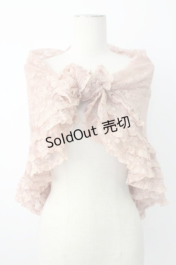 画像1: PINK HOUSE / 総レース大判スカーフ  ピンク T-25-12-17-050-LO-ZA-SA-ZT (1)