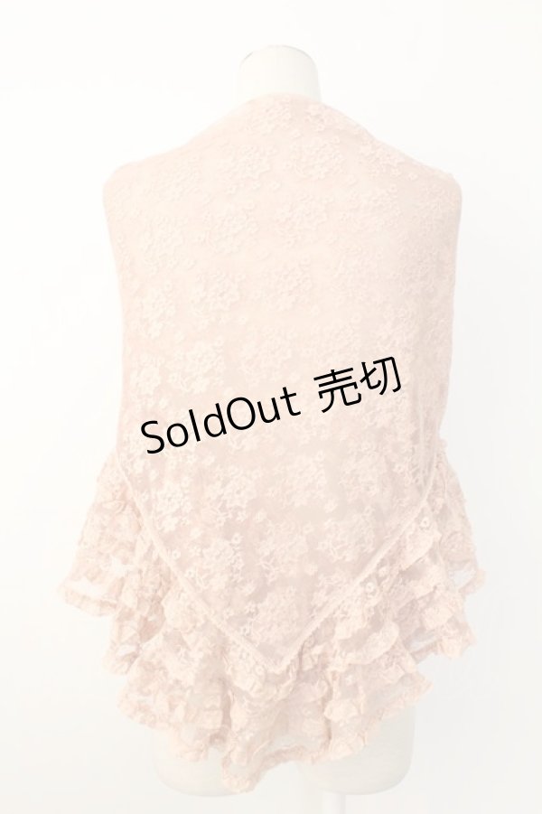 画像2: PINK HOUSE / 総レース大判スカーフ  ピンク T-25-12-17-050-LO-ZA-SA-ZT (2)