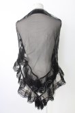 画像2: WONDERFUL WORLD / チュール大判スカーフ  ブラック T-25-12-17-051-LO-ZA-SA-ZT (2)