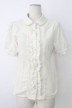 画像: axes femme / カメオ付アンティークブラウス  アイボリー T-25-12-17-008-AX-BL-SA-ZT