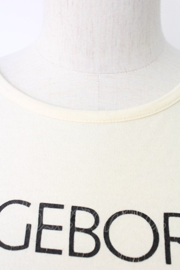 画像4: INGEBORG / ロゴプリント&ロゴワッペン長袖カットソー M アイボリー T-25-12-17-009-LO-TO-SA-ZT (4)