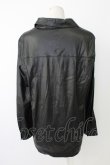 画像2: INGEBORG / エコレザーシャツジャケット  黒 T-25-12-17-019-LO-JA-SA-ZT (2)