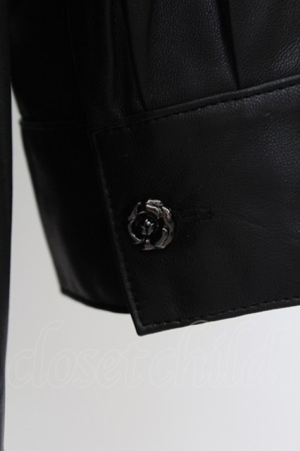 画像3: INGEBORG / エコレザーシャツジャケット  黒 T-25-12-17-019-LO-JA-SA-ZT (3)