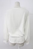 画像2: INGEBORG / ピンタックオーバーブラウス  ホワイト T-25-12-17-003-LO-BL-SA-ZT (2)
