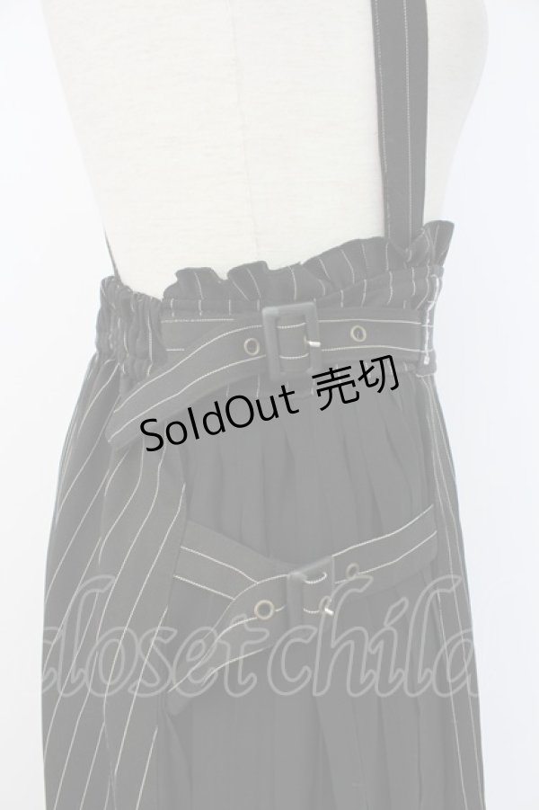 画像3: axes femme POETIQUE / ストライプサス付きスカート  黒Ｘ白 T-25-12-17-027-AX-SK-SA-ZT526 (3)