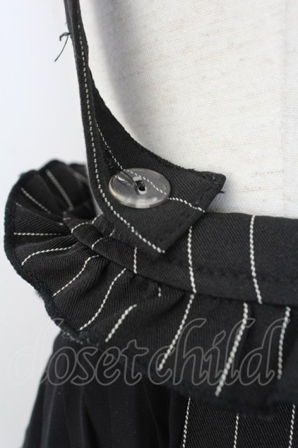 画像4: axes femme POETIQUE / ストライプサス付きスカート  黒Ｘ白 T-25-12-17-027-AX-SK-SA-ZT (4)