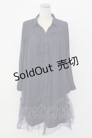 画像: axes femme / チュール重ねチュニック M ネイビー T-25-12-18-023-AX-OP-SA-ZT452