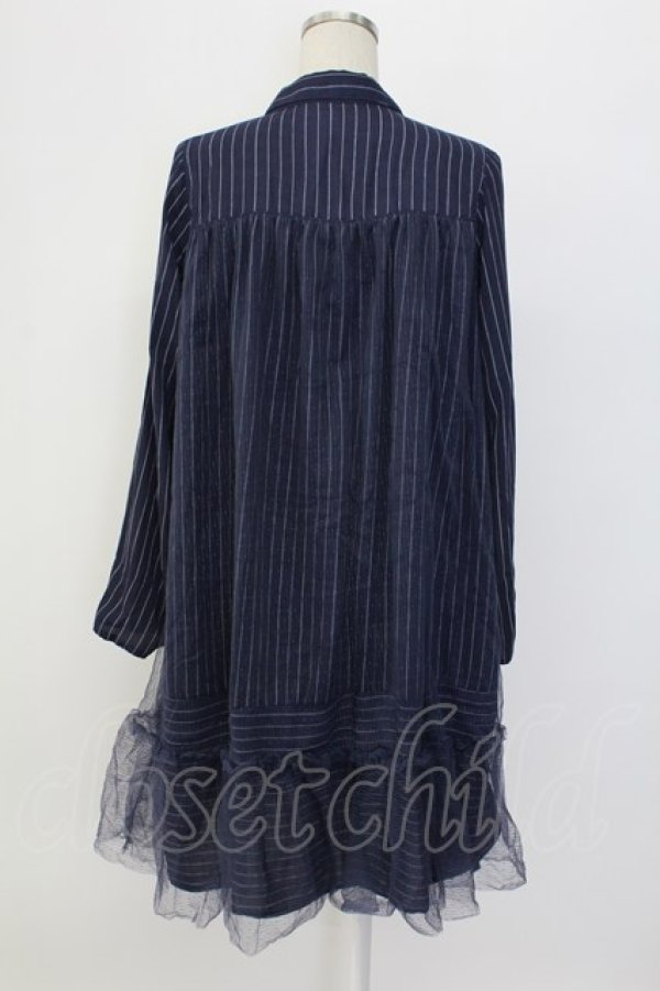 画像2: axes femme / チュール重ねチュニック M ネイビー T-25-12-18-023-AX-OP-SA-ZT (2)