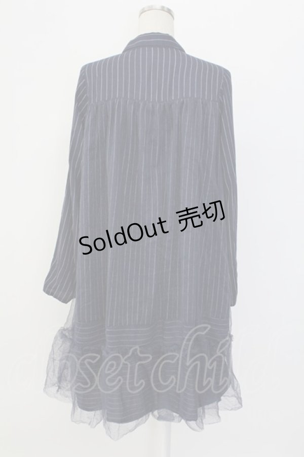 画像2: axes femme / チュール重ねチュニック M ネイビー T-25-12-18-023-AX-OP-SA-ZT452 (2)