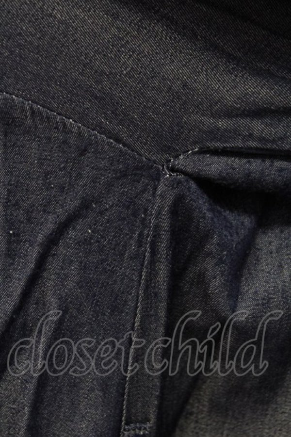 画像5: axes femme / 花刺繍ボリューム袖シャツワンピース  インディゴ T-25-12-18-024-AX-OP-SA-ZT (5)