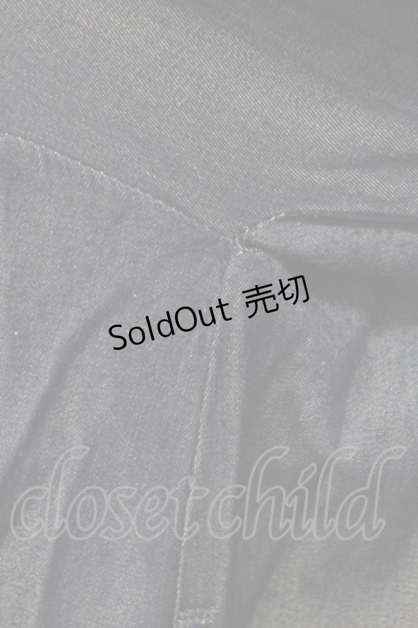 画像5: axes femme / 花刺繍ボリューム袖シャツワンピース  インディゴ T-25-12-18-024-AX-OP-SA-ZT452 (5)