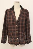 画像1: axes femme / タータンチェックジャケット M ブラウン T-25-12-18-032-AX-JA-SA-ZT (1)