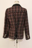 画像2: axes femme / タータンチェックジャケット M ブラウン T-25-12-18-032-AX-JA-SA-ZT (2)