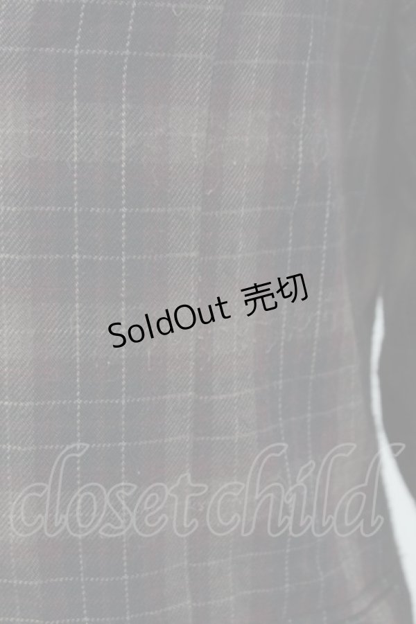 画像4: axes femme / タータンチェックジャケット M ブラウン T-25-12-18-032-AX-JA-SA-ZT436 (4)