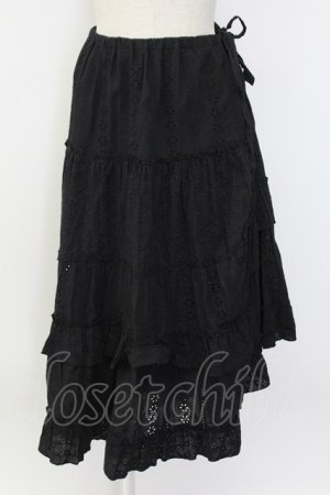 画像: axes femme / レース切り替えスカート  黒 T-25-12-18-034-AX-SK-SA-ZT