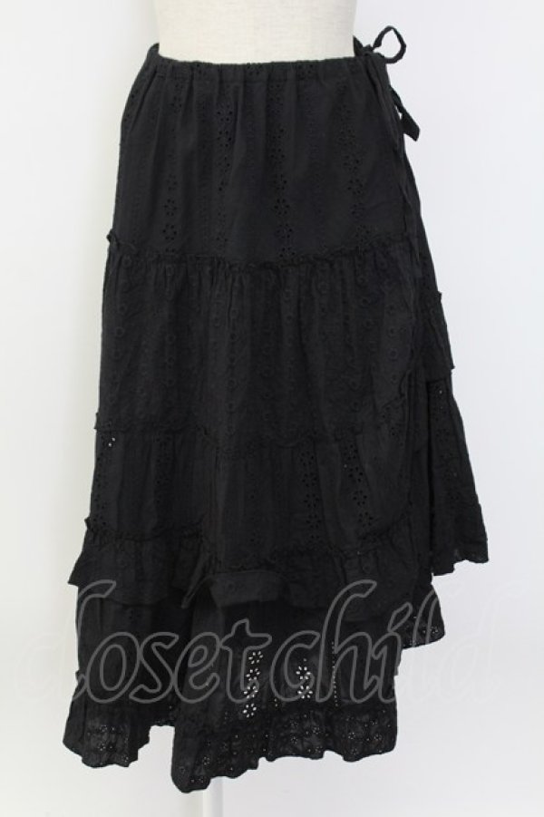 画像1: axes femme / レース切り替えスカート  黒 T-25-12-18-034-AX-SK-SA-ZT (1)